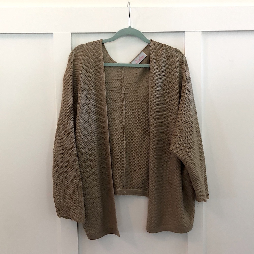 Tan knitted cardigan